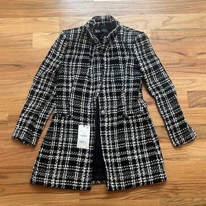 NWT Black & White Zara Coat Large